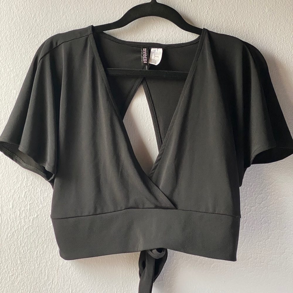 Open back crop top